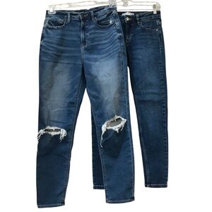 Zara Midrise Skinny Jean & American Eagle Soft Knit Distressed Mom Jean size 4
